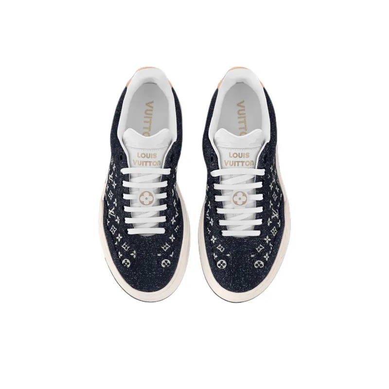 LOUIS VUITTON Groovy Low Top Skateboard Shoes Women's Dark Blue-3