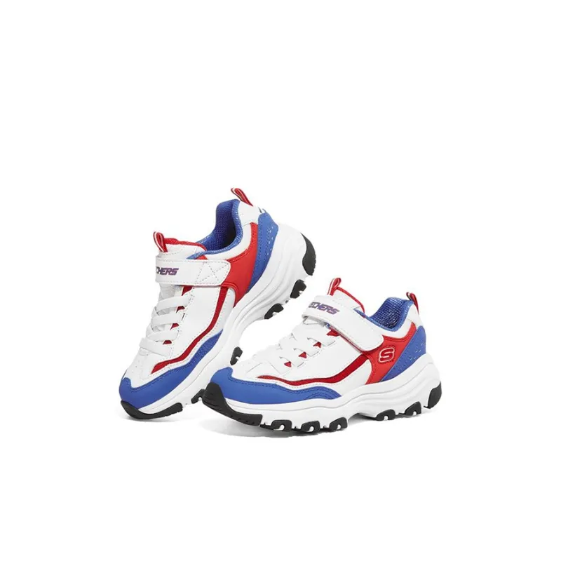 Skechers I-Conik Wear-Resistant Kids Lifestyle Shoes White Blue Red Kids'-2