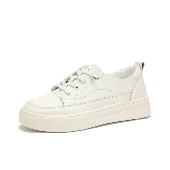 RED DRAGONFLY Small White Shoes Slip Resistant Low Top Skateboard Shoes Women's