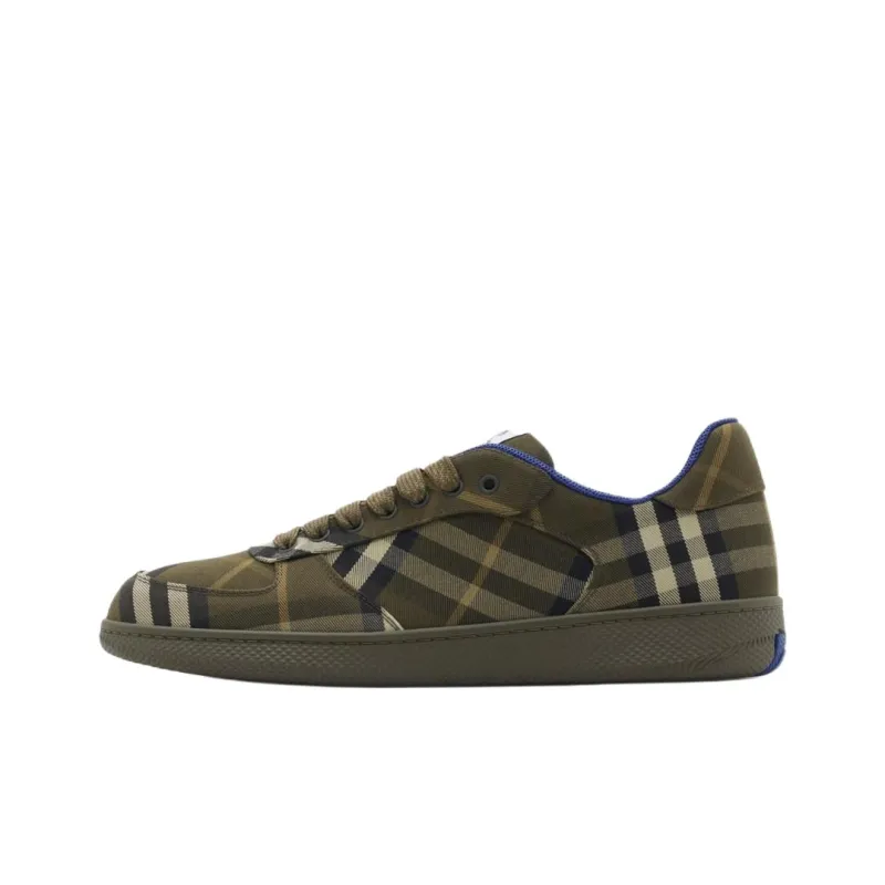 Burberry Low Top Skateboard Shoes Men's Green-0