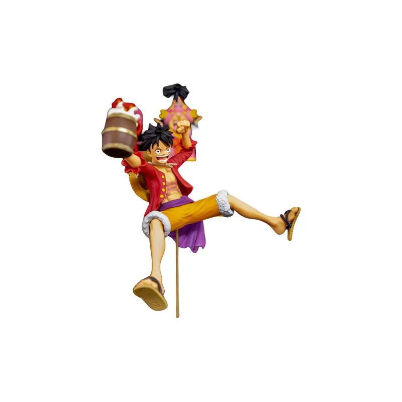 BANPRESTO Monkey D. Luffy Glass Factory, One Piece, Let's Feast, Monkey D. Luffy Bonus Gifts-3