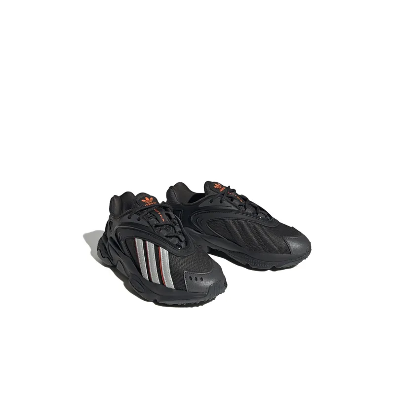 Adidas Originals Oztral Low-Top Sports Casual Shoes Black Silver Kids'-2