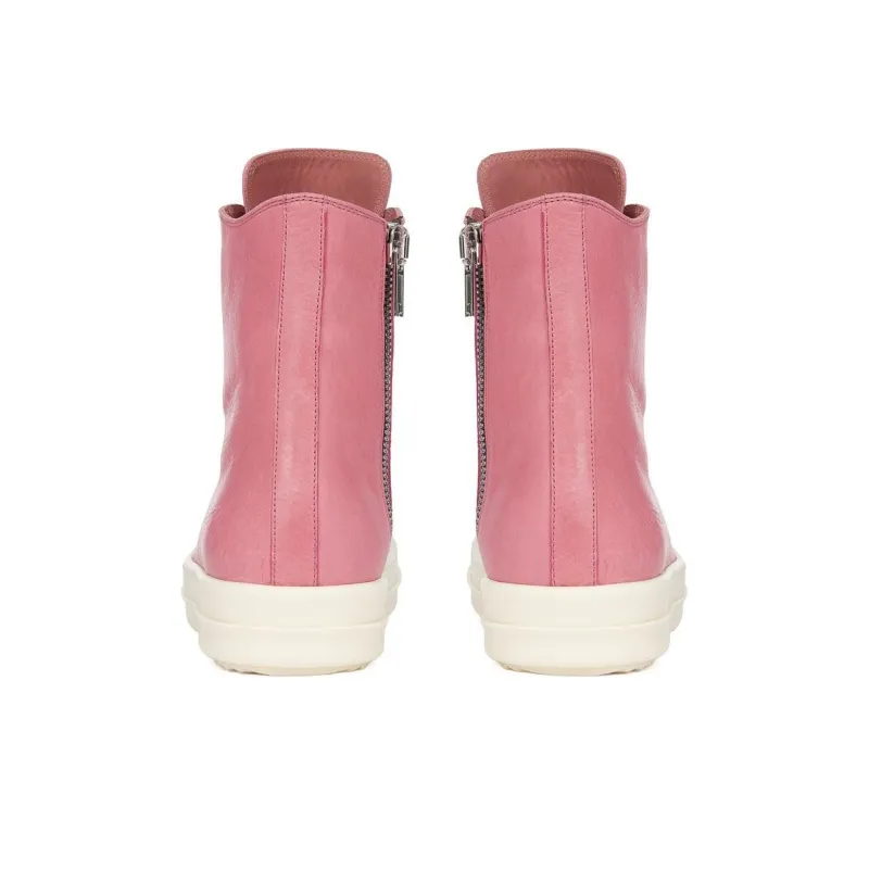 RICK OWENS/RO High Top Skateboard Shoes Women's Fuchsia-3