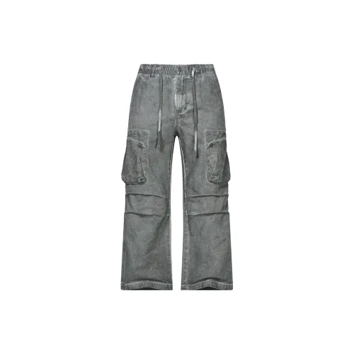 PEIMENG Cargo Pants Unisex Dark Gray