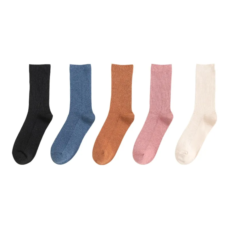 MIIOW Mid Calf Socks Women's 5 Pack-11