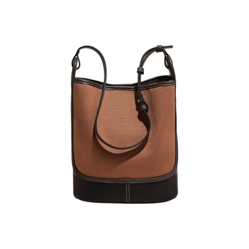 Marino Orlandi Fabric With Synthetic Leather Shoulder Bag Shoulder Bag Women's Coffee Black/Apricot Blue/Brown Black-29