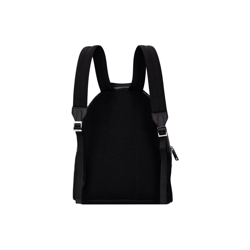 FENDI Artificial Leather Backpack Men's Black/Gray Color/Yellow-4
