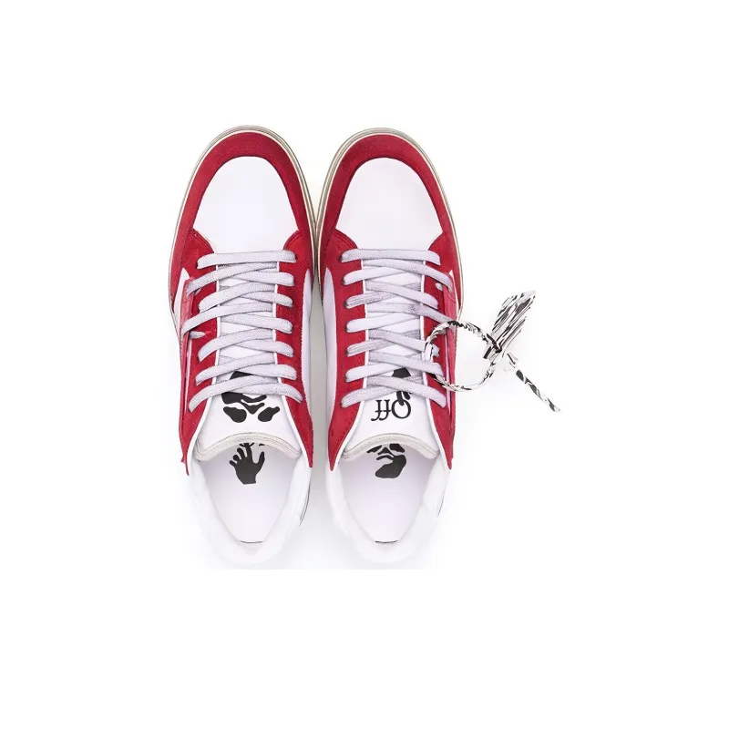 OFF WHITE Vulcanized 5.0 Low Top White Red-3