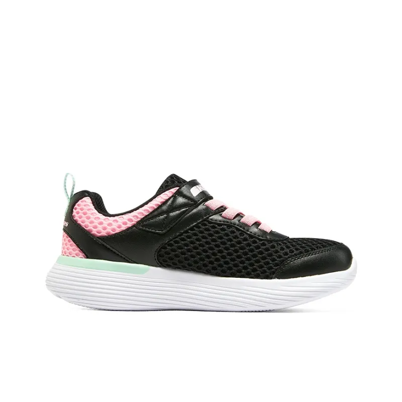 Skechers Go Run 400 V2 Anti-Slip Wear-Resistant Running Shoes Black Pink Teenagers-1