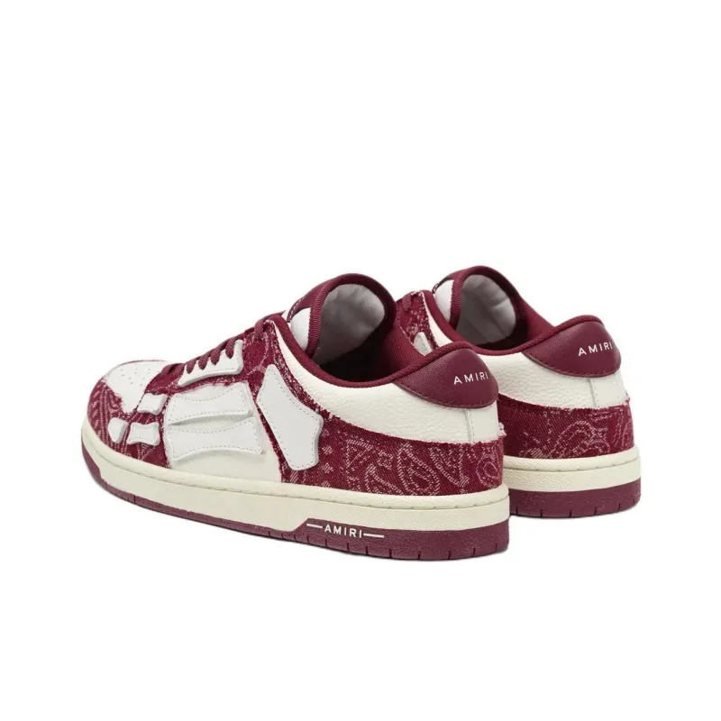 AMIRI Skel Top Low Top Skateboard Shoes Men's White Red-4
