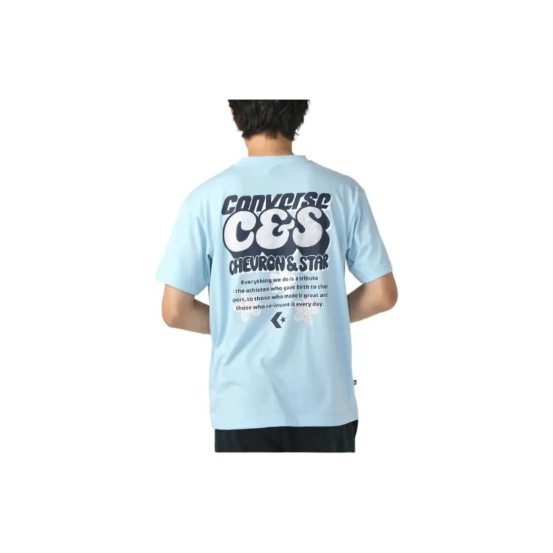 Converse Tee CV FLOWER GRAHPIC T-Shirt Men's Winter Blue-3