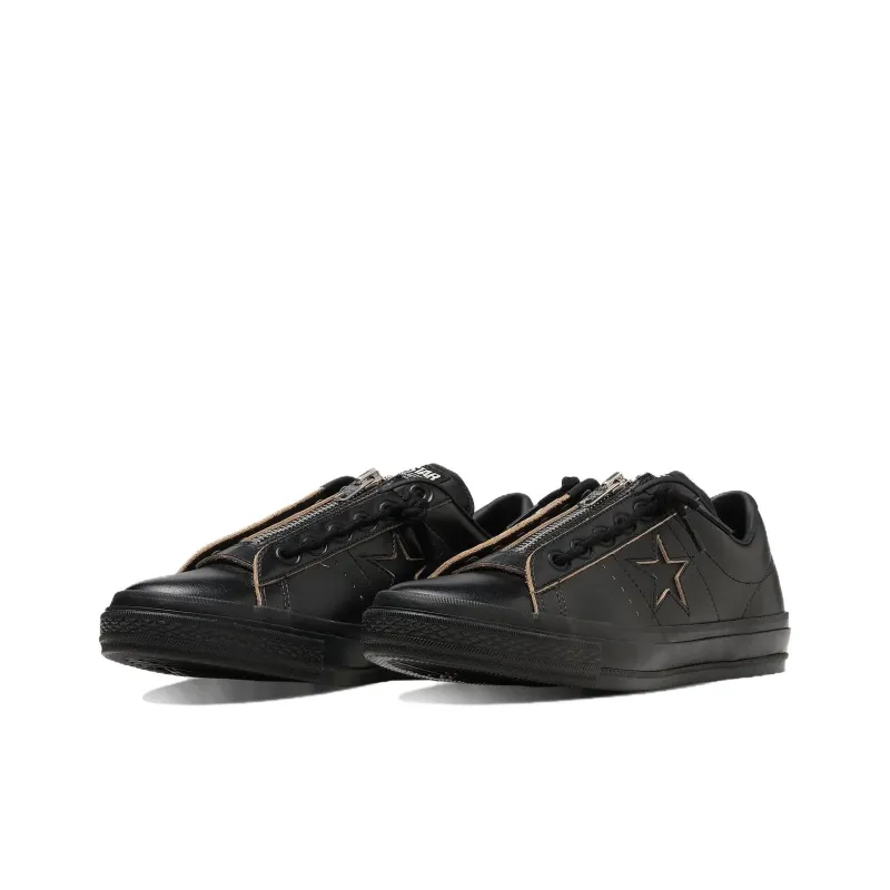 Schott JAPAN x Converse One Star Anti-Slip Wear-Resistant Low-Top Skateboard Shoes Unisex Black-3