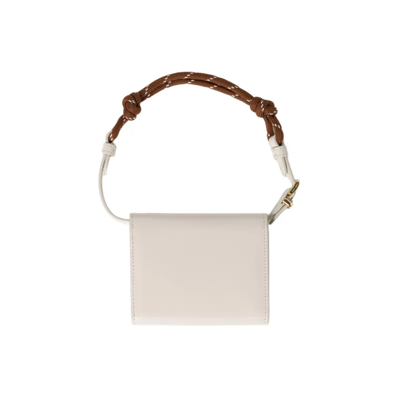 MIU MIU Leather Wallet Women's Tobacco & Chalk White-1
