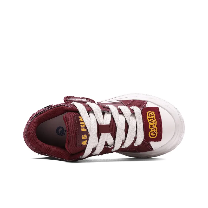 Q AND Cushioning Coverage Height Increasing Abrasion Resistant Low Top Skateboard Shoes Unisex-10