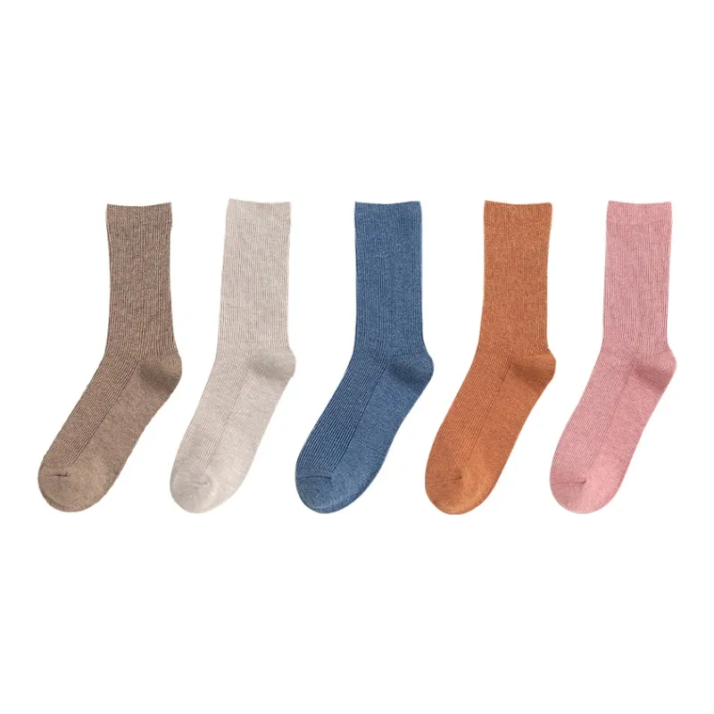 MIIOW Mid Calf Socks Women's 5 Pack-15