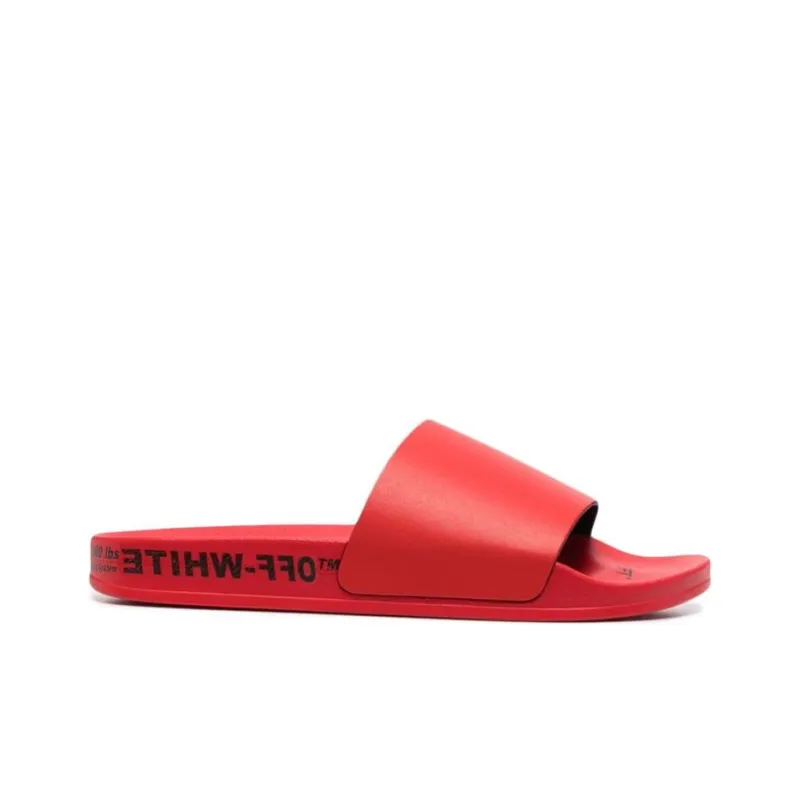OFF WHITE Industrial Belt Slides Red Black-1