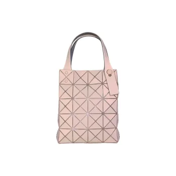 ISSEY MIYAKE PVC Handbag Mini Women's Pink Beige