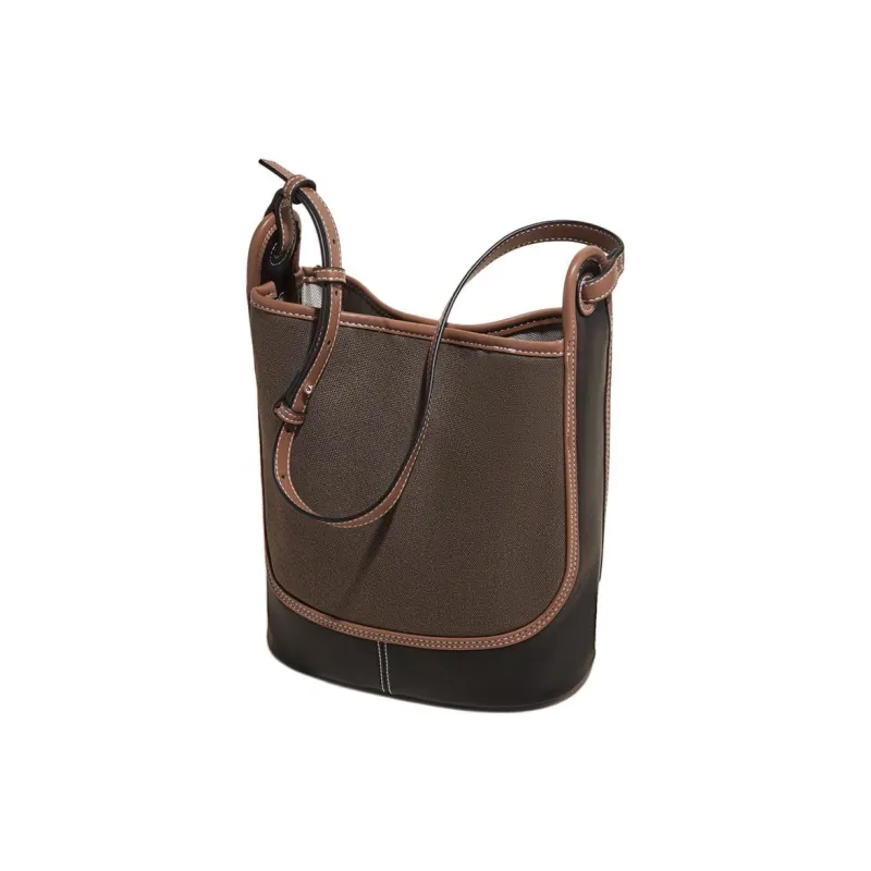 Marino Orlandi Fabric With Synthetic Leather Shoulder Bag Shoulder Bag Women's Coffee Black/Apricot Blue/Brown Black-17