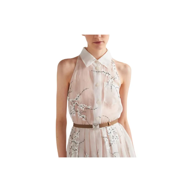 PRADA Sleeveless Dresses Women's White-1