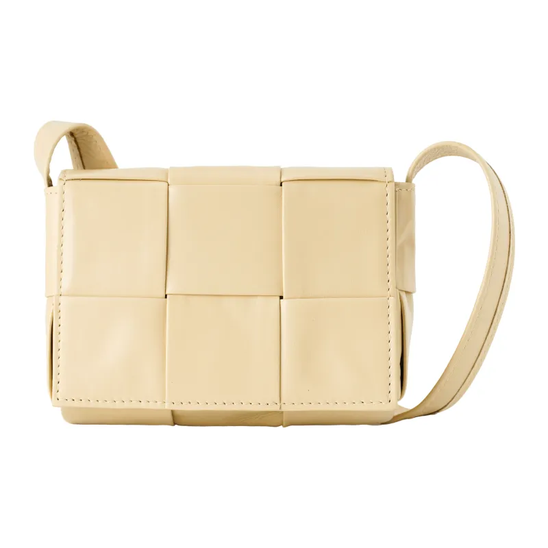 Bottega Veneta Candy Cassette Intreccio Crossbody Bag Mini Porridge-1