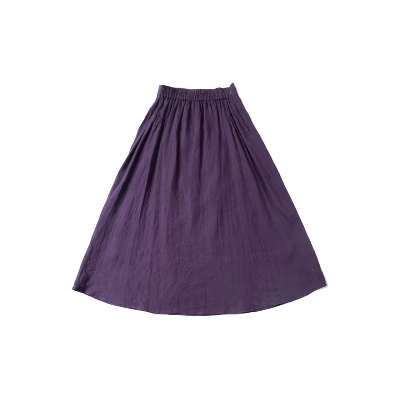 HONGNIAN Casual Long Skirts Women's Purple-1