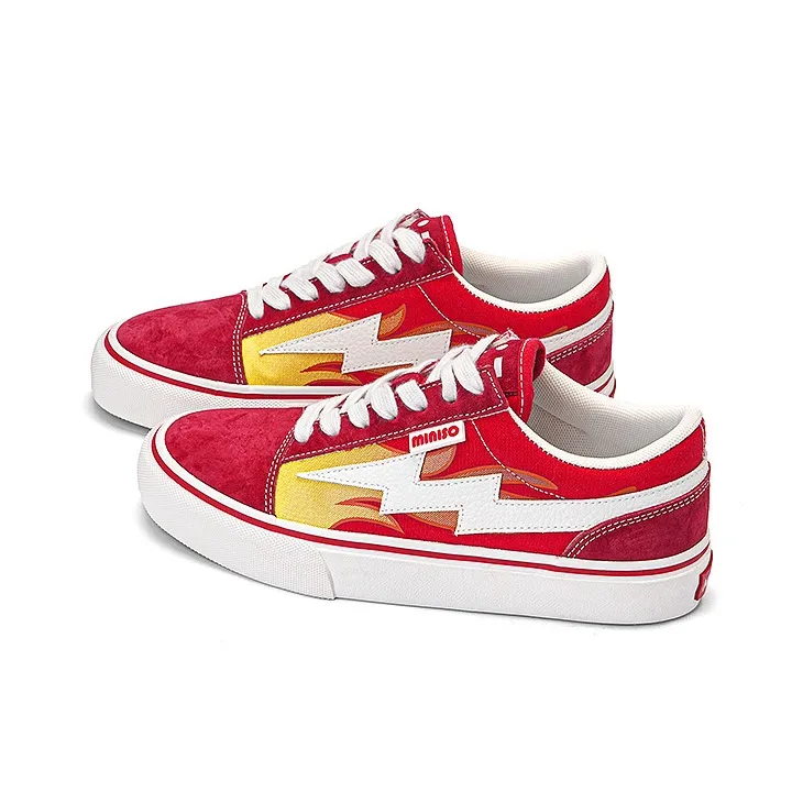 MINISO Lightning M Series Low Top Skateboard Shoes Unisex Flame Red-2