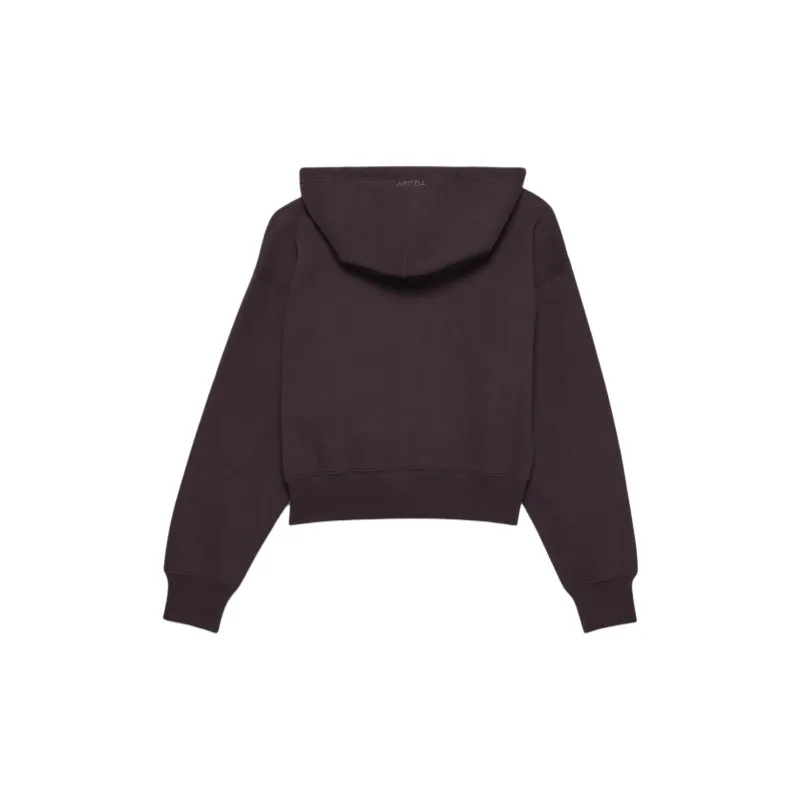 ARITZIA Sweatfleece Cozy Fleece Boyfriend Boxy Zip Hoodie Sweatshirt Women's Noble/Noble Purple-1