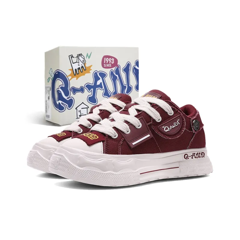 Q AND Cushioning Coverage Height Increasing Abrasion Resistant Low Top Skateboard Shoes Unisex-7