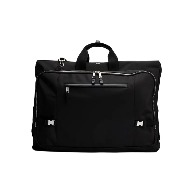 HUGO BOSS Recycled Polyester Toiletry Bag Laptop Computer Storage Handbag Men's Black-0
