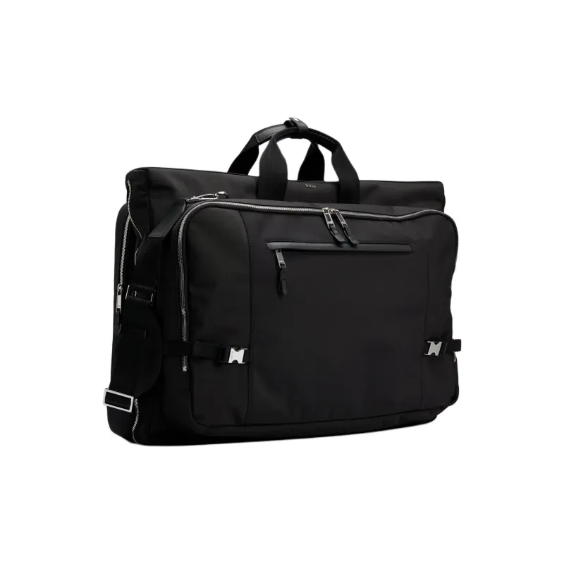 HUGO BOSS Recycled Polyester Toiletry Bag Laptop Computer Storage Handbag Men's Black-1