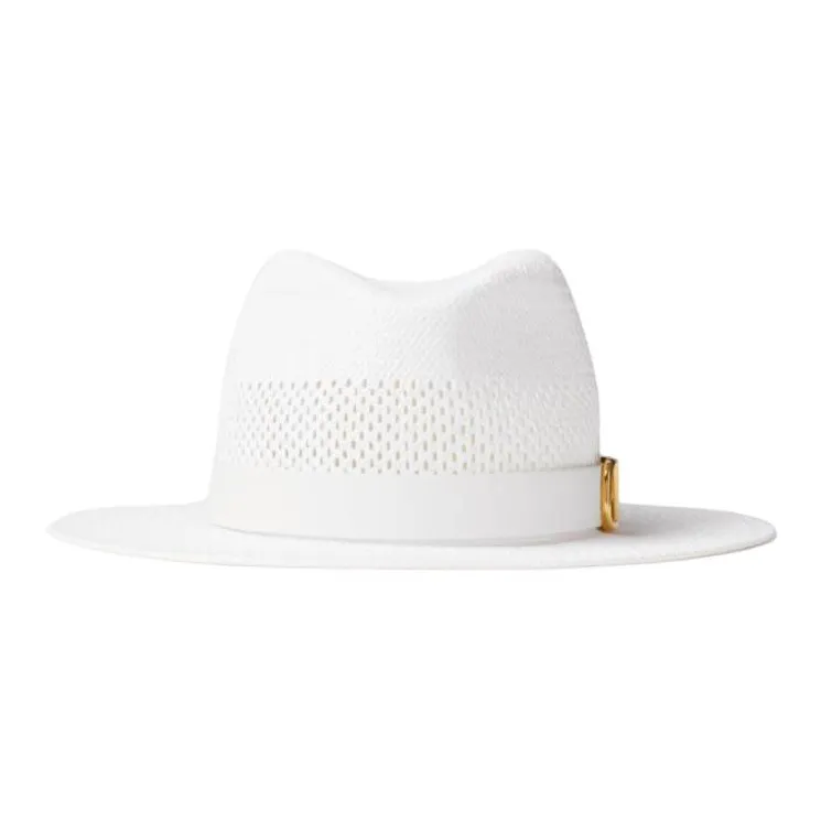 Valentino Leather Bucket Hats Women's White-0
