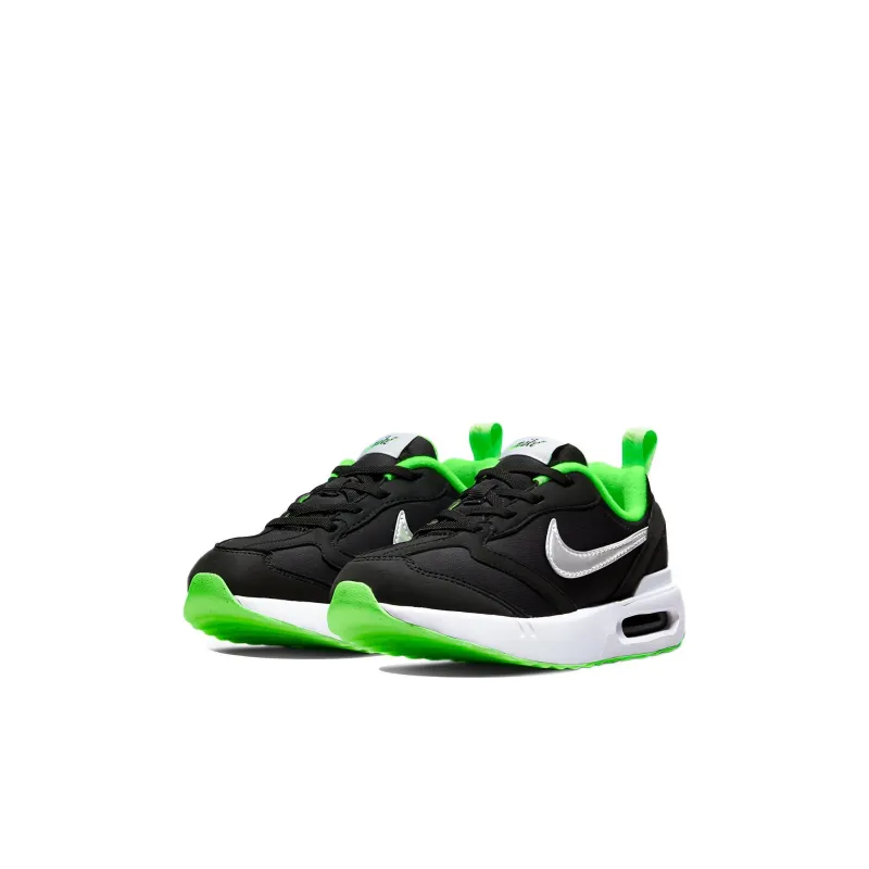 Nike Air Max Dawn Low Top Kids Lifestyle Shoes Black Green Children Aged 3 7 Years Old-2