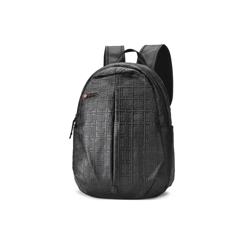 ONRF PVC Backpack Computer Backpack Regular Unisex Black-10
