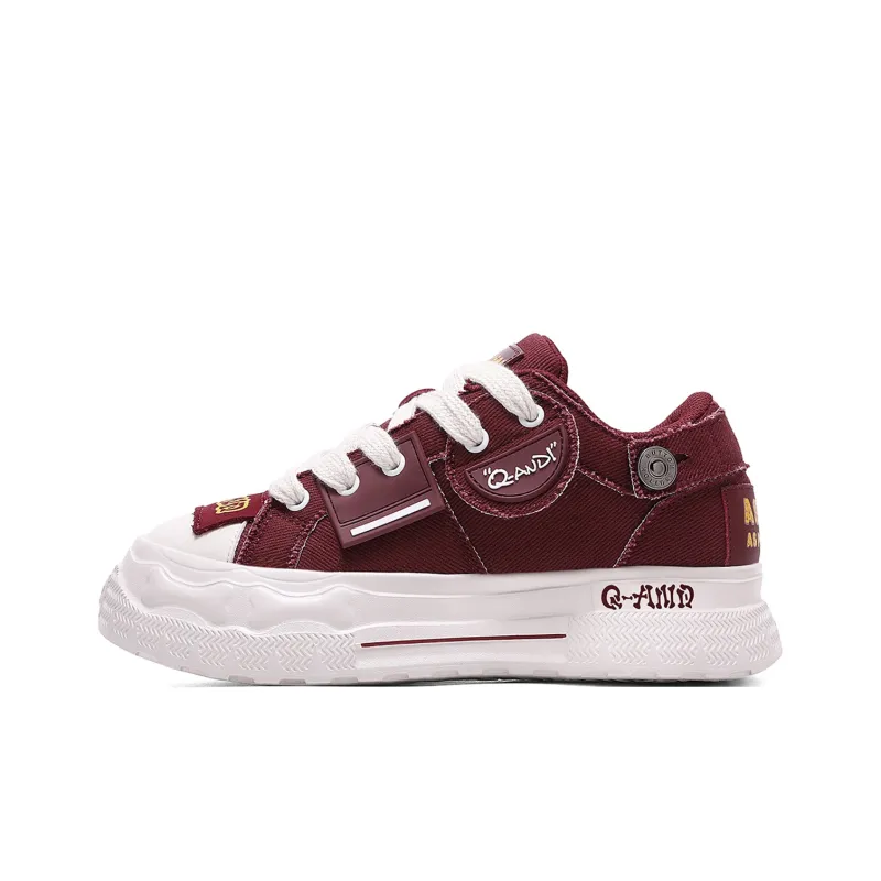 Q AND Cushioning Coverage Height Increasing Abrasion Resistant Low Top Skateboard Shoes Unisex-8