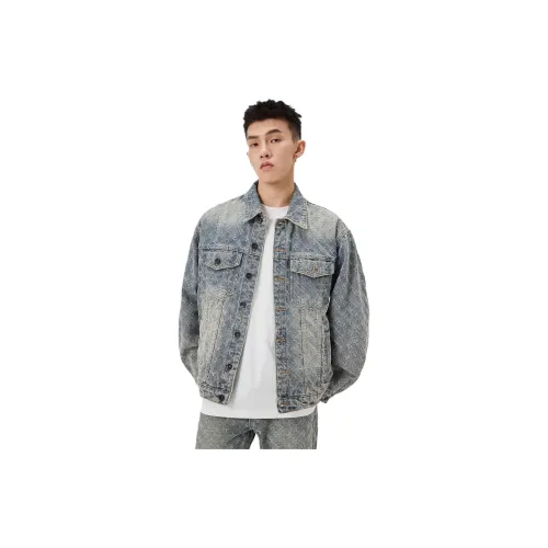 ALL IN Denim Jackets Unisex Ice Mountain Blue