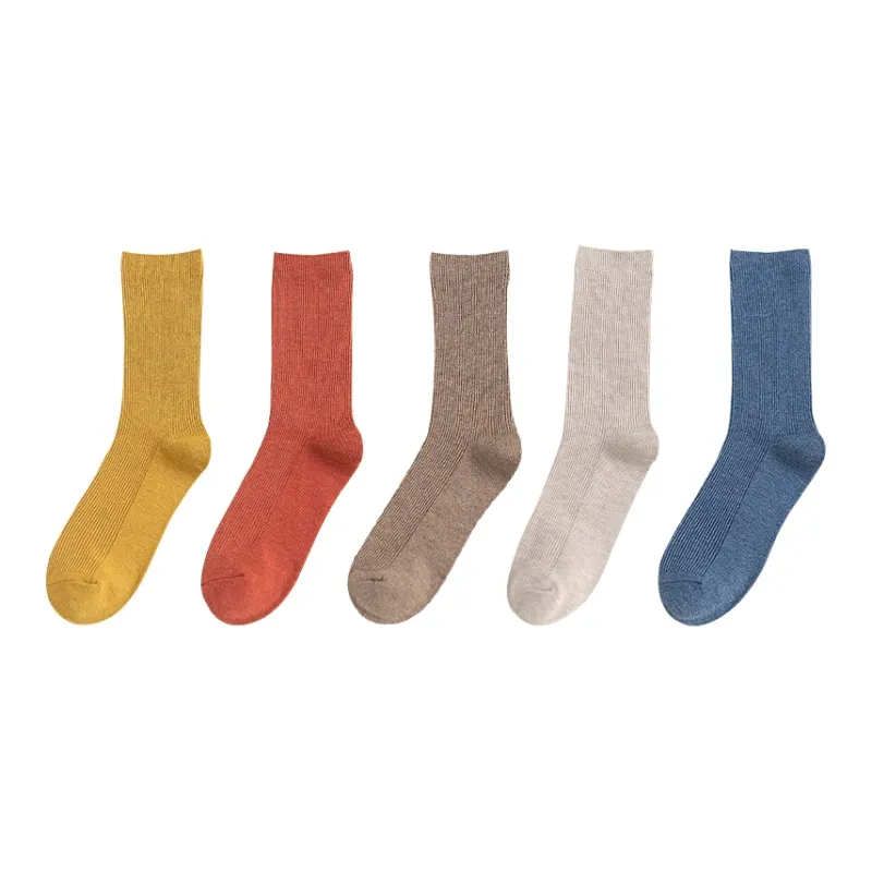 MIIOW Mid Calf Socks Women's 5 Pack-13