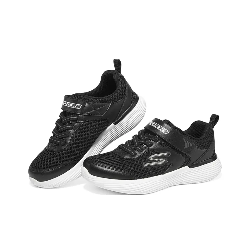 Skechers Abrasion Resistant Low Top Kids Lifestyle Shoes White Black Teenagers-2