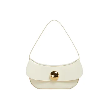 MARNI Sheepskin Crescent Bag, Handbag, Shoulder Bag Medium Size Women's White