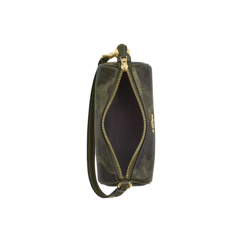 COACH Nolita Coated Canvas Handbag Shoulder Bag Small Size Women's Dark Green-2