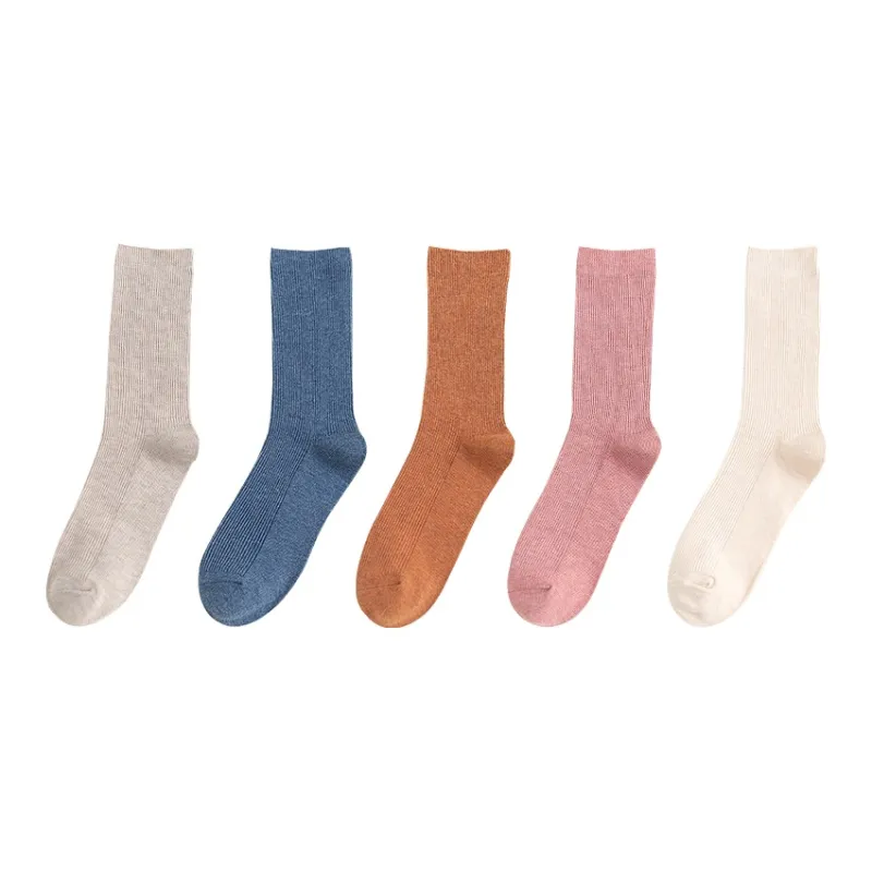 MIIOW Mid Calf Socks Women's 5 Pack-16