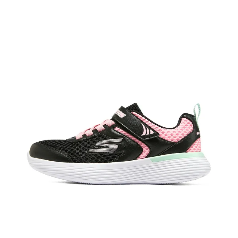 Skechers Go Run 400 V2 Anti-Slip Wear-Resistant Running Shoes Black Pink Teenagers-0