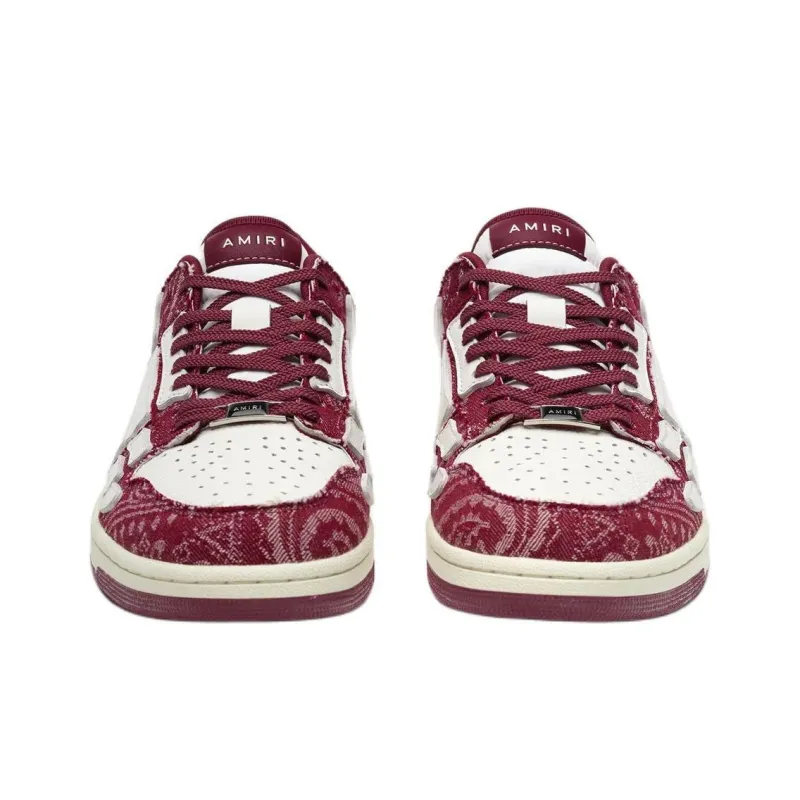 AMIRI Skel Top Low Top Skateboard Shoes Men's White Red-3