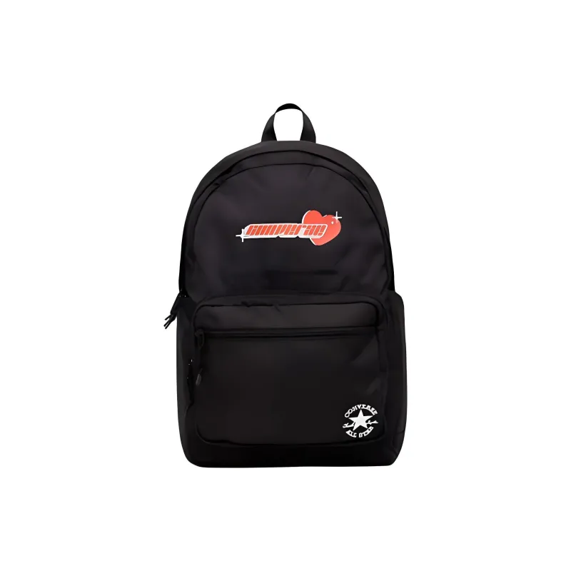 Converse Polyester Backpack Medium Size Unisex Black-0