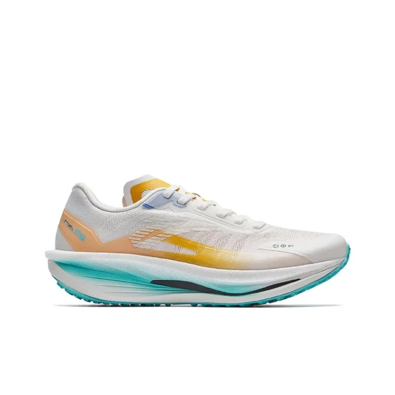 Anta Cushioned Slip-Resistant Low-Top Casual Running Shoes Women's White Yellow-1
