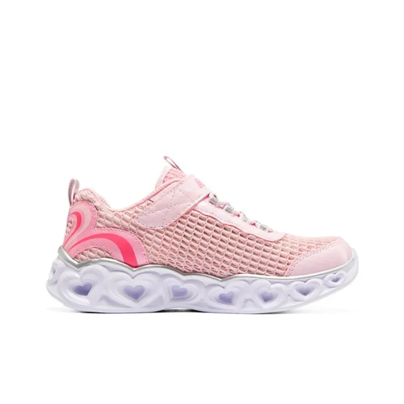 Skechers Heart Lights Slip-Resistant Cushioning Wear-Resistant Kids Lifestyle Shoes Pink Teenagers-1