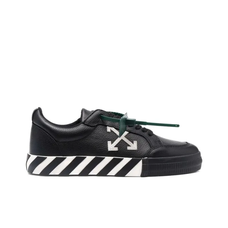 OFF WHITE Vulc Low Leather Black White SS22-1