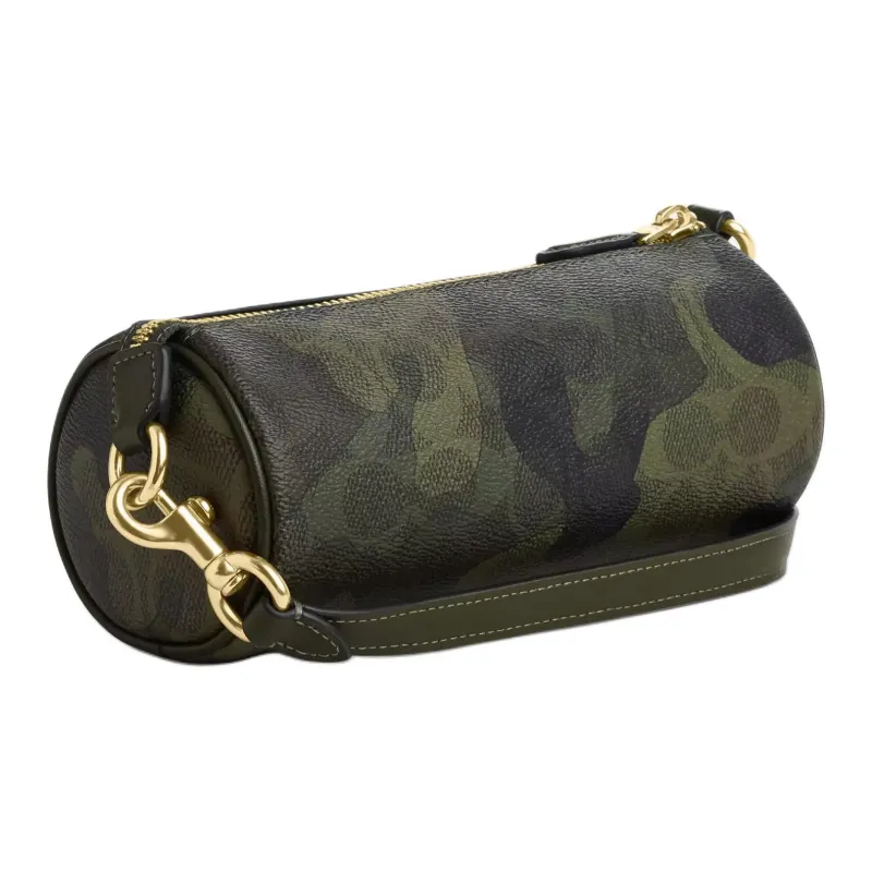 COACH Nolita Coated Canvas Handbag Shoulder Bag Small Size Women's Dark Green-1