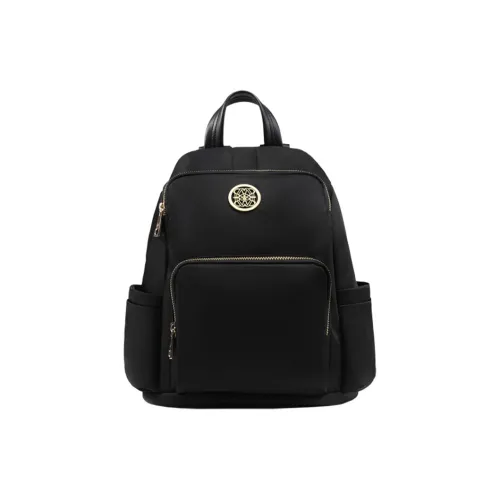 PIERRE CARDIN Fabric Commute Travel Multifunction Backpack Regular Women's Black