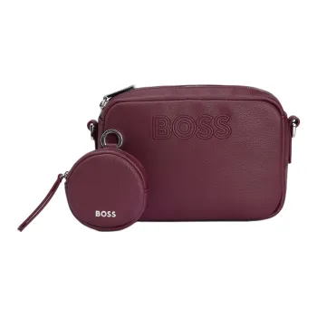 HUGO BOSS Artificial Leather Handheld Shoulder Bag Crossbody Bag Women's Deep Red