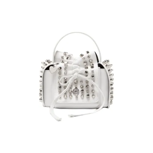 Acne Studios Calfskin One Shoulder Handbag Mini Women's White Gray